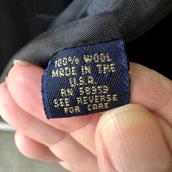 VINTAGE Harold's 100% Wool Sz 6 Black Blazer 4-Button Office Career Flattering - Picture 6 of 6